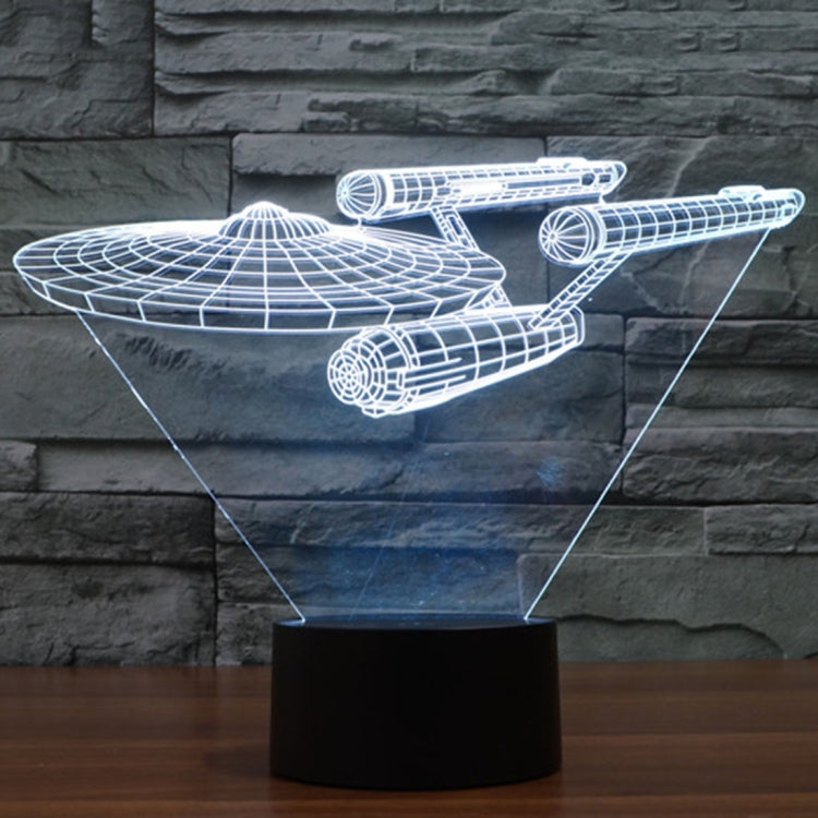 Star Trek Battleship Style 3D Touch Switch Control LED Light , 7 Color Discoloration Creative Visual Stereo Lamp Desk Lamp Night Light by buy2fix