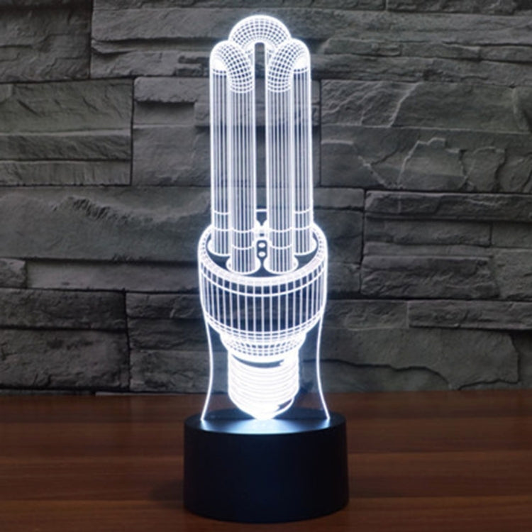 Energy-saving Lamp Style 3D Touch Switch Control LED Light , 7 Color Discoloration Creative Visual Stereo Lamp Desk Lamp Night Light by buy2fix