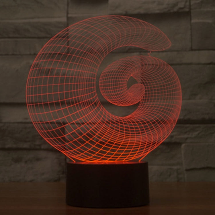 Abstract Style 3D Touch Switch Control LED Light , 7 Color Discoloration Creative Visual Stereo Lamp Desk Lamp Night Light by buy2fix
