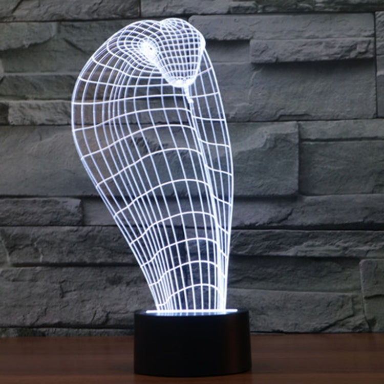 Cobra Style 3D Touch Switch Control LED Light , 7 Color Discoloration Creative Visual Stereo Lamp Desk Lamp Night Light by buy2fix