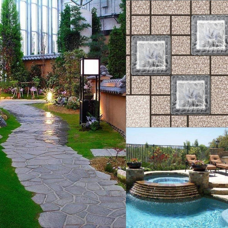 Solar Powered Square Tempered Glass Outdoor LED Buried Light Garden Decoration Lamp IP55 Waterproof,Size: 7 x 7 x 5cm (Warm White) - Buried Lights by buy2fix | Online Shopping UK | buy2fix