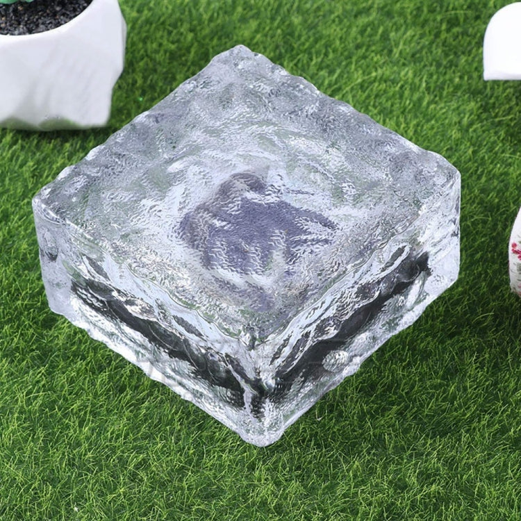 Solar Powered Square Tempered Glass Outdoor LED Buried Light Garden Decoration Lamp IP55 Waterproof,Size: 10 x 10 x 5.2cm(Red Light) - Buried Lights by buy2fix | Online Shopping UK | buy2fix