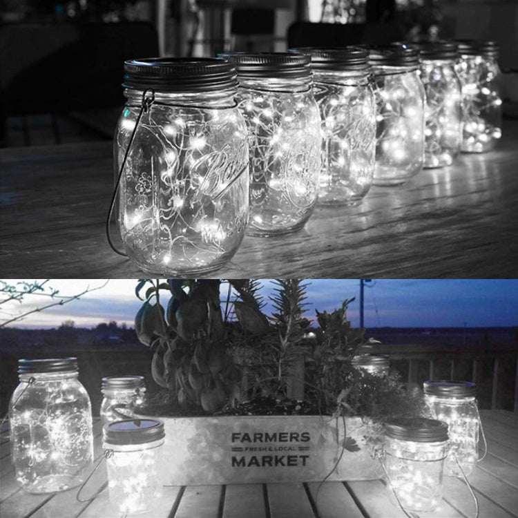 20 LEDs Solar Energy Mason Bottle Cap Pendent Lamp Outdoor Decoration Garden Light, Not Include Bottle Body(White Light) - Solar Lights by buy2fix | Online Shopping UK | buy2fix