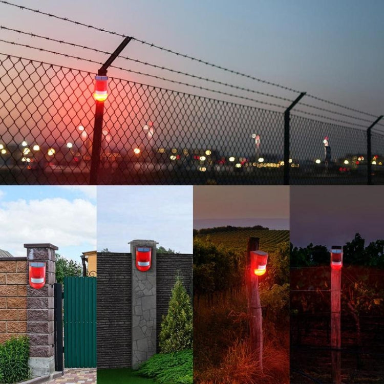 Solar Powered Sound-light Alarm Warning Light IP65 Waterproof 110 dB Burglar Alarm by buy2fix