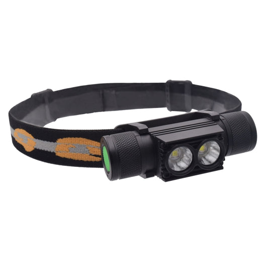 D25 10W 2 x XML-2 IPX6 Waterproof Headband Light, 2400 LM USB Charging Adjustable Outdoor LED Headlight by buy2fix