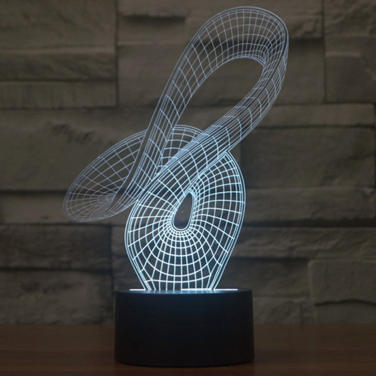 Abstract Style 3D Touch Switch Control LED Light , 7 Color Discoloration Creative Visual Stereo Lamp Desk Lamp Night Light - Novelty Lighting by buy2fix | Online Shopping UK | buy2fix