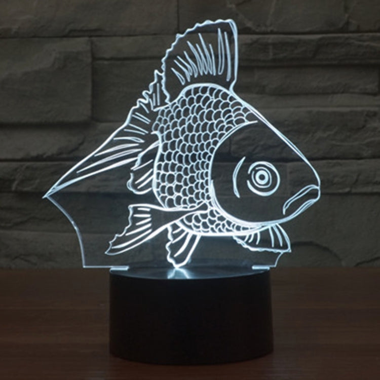 Goldfish Style 3D Touch Switch Control LED Light , 7 Color Discoloration Creative Visual Stereo Lamp Desk Lamp Night Light by buy2fix