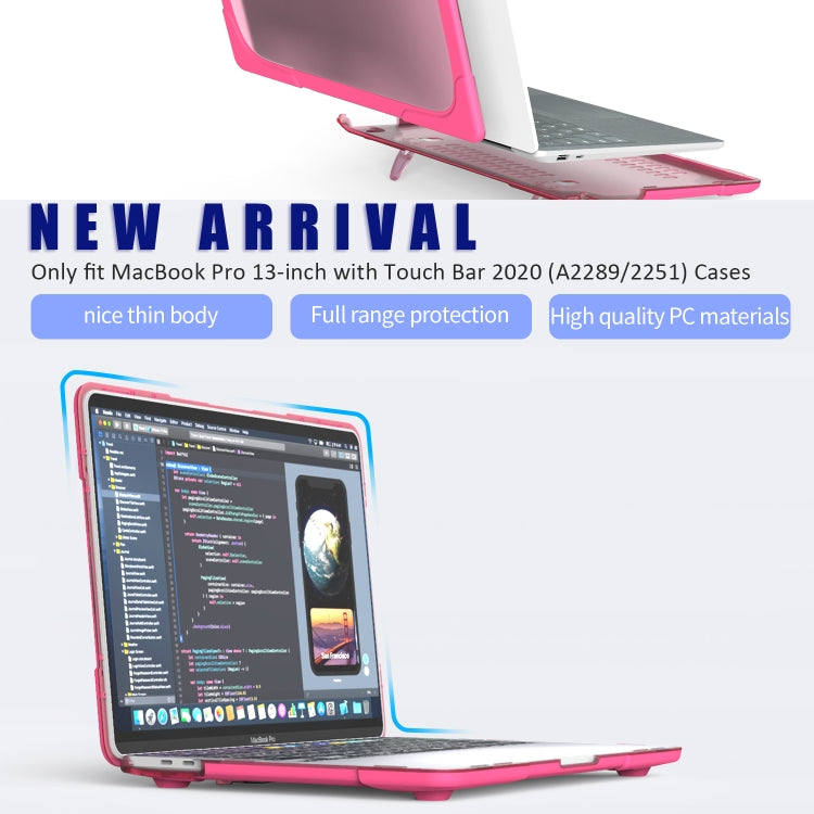 For MacBook Pro 13 inch 2022 & A2289 / A2251 / A2338 2020 PC + TPU Two Colors Laptop Protective Case(Red) - MacBook Pro Cases by buy2fix | Online Shopping UK | buy2fix