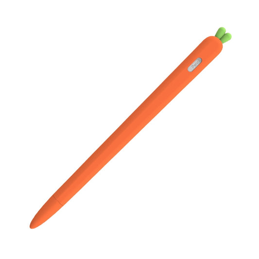 LOVE MEI For Apple Pencil 2 Carrot Shape Stylus Pen Silicone Protective Case Cover(Orange) by LOVE MEI