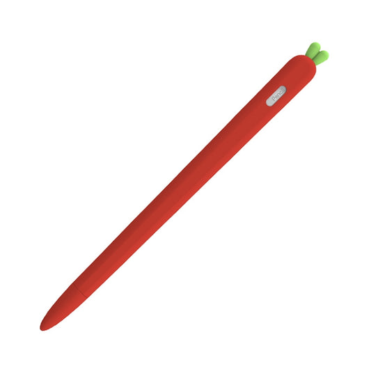 LOVE MEI For Apple Pencil 2 Carrot Shape Stylus Pen Silicone Protective Case Cover(Red) by LOVE MEI