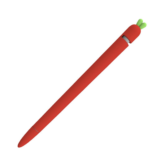 LOVE MEI For Apple Pencil 1 Carrot Shape Stylus Pen Silicone Protective Case Cover (Red) by LOVE MEI