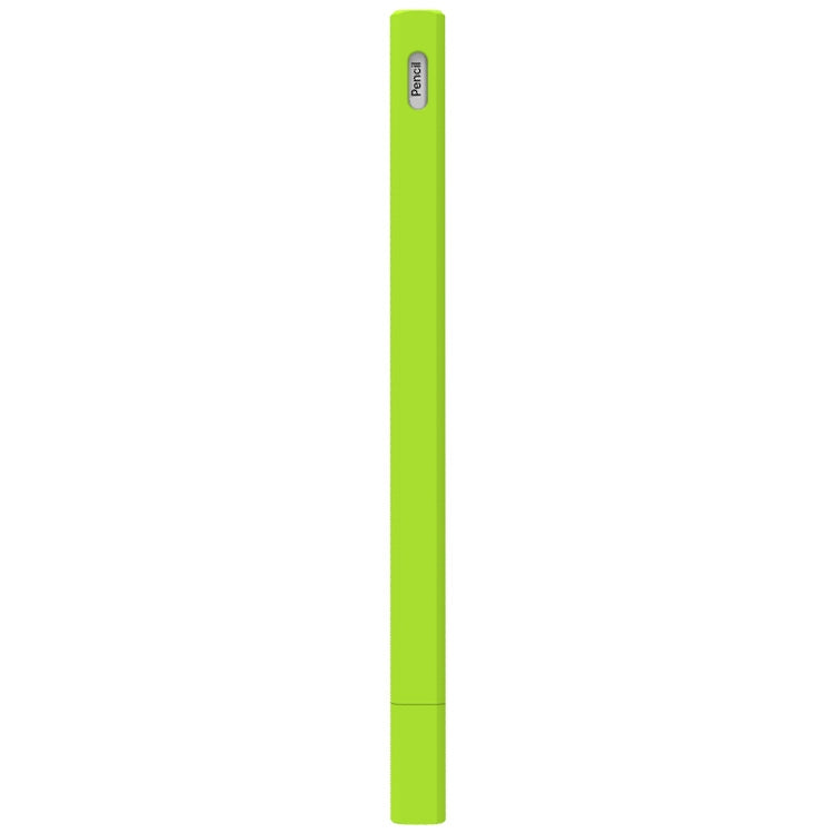 LOVE MEI For Apple Pencil 2 Triangle Shape Stylus Pen Silicone Protective Case Cover(Fluorescent Green) - Pencil Accessories by LOVE MEI | Online Shopping UK | buy2fix
