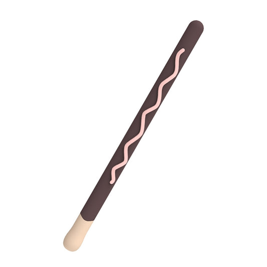 LOVE MEI For Apple Pencil 1 Stripe Design Stylus Pen Silicone Protective Case Cover(Black) by LOVE MEI