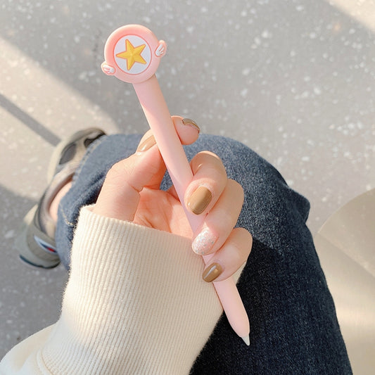 Cute Cartoon Silicone Protective Cover for Apple Pencil 1(Five-pointed Star Pink) - Pencil Accessories by buy2fix | Online Shopping UK | buy2fix