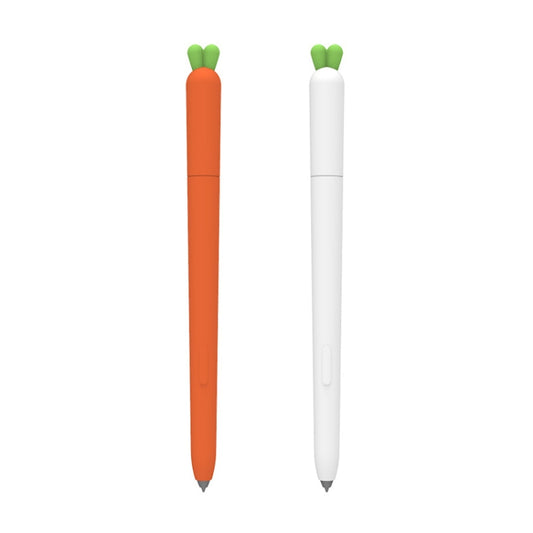 Cute Carrot Liquid Silicone Protective Cover for Samsung Galaxy Tab S6 Lite(Orange) by buy2fix