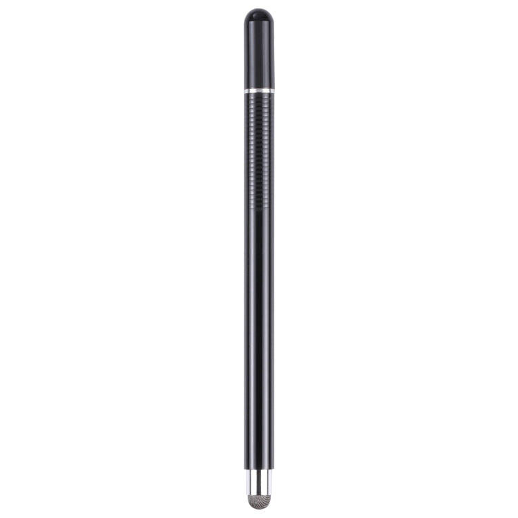 361 2 in 1 Universal Silicone Disc Nib Stylus Pen with Mobile Phone Writing Pen & Magnetic Cap(Black) - Stylus Pen by buy2fix | Online Shopping UK | buy2fix