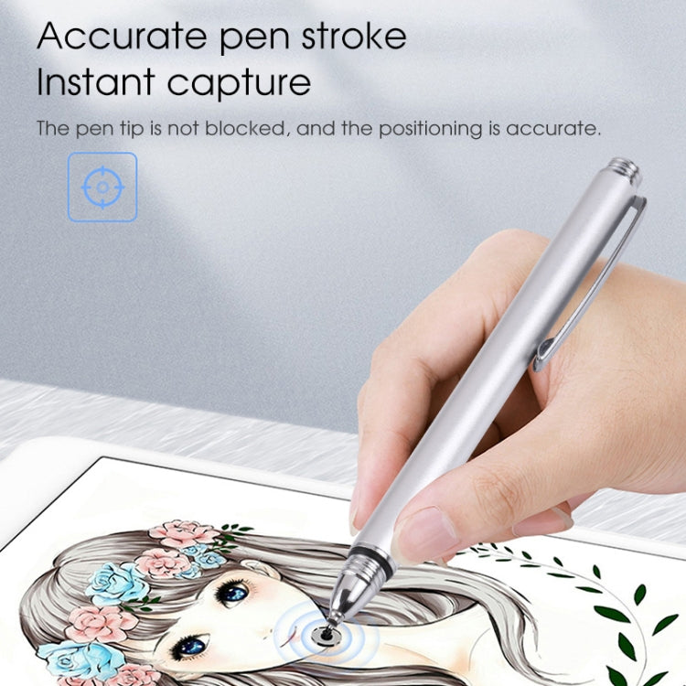 Universal Silicone Disc Nib Capacitive Stylus Pen (Silver) - Stylus Pen by buy2fix | Online Shopping UK | buy2fix