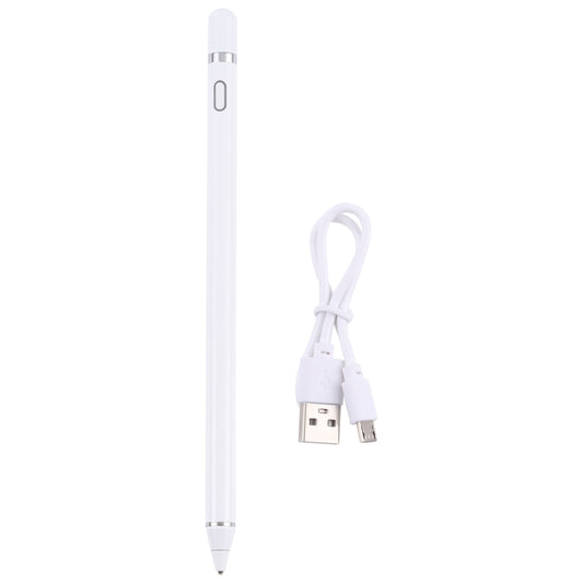 Pencil Universal Rechargeable Active Capacitive Stylus Pen with Magnetic Cap(White) by buy2fix