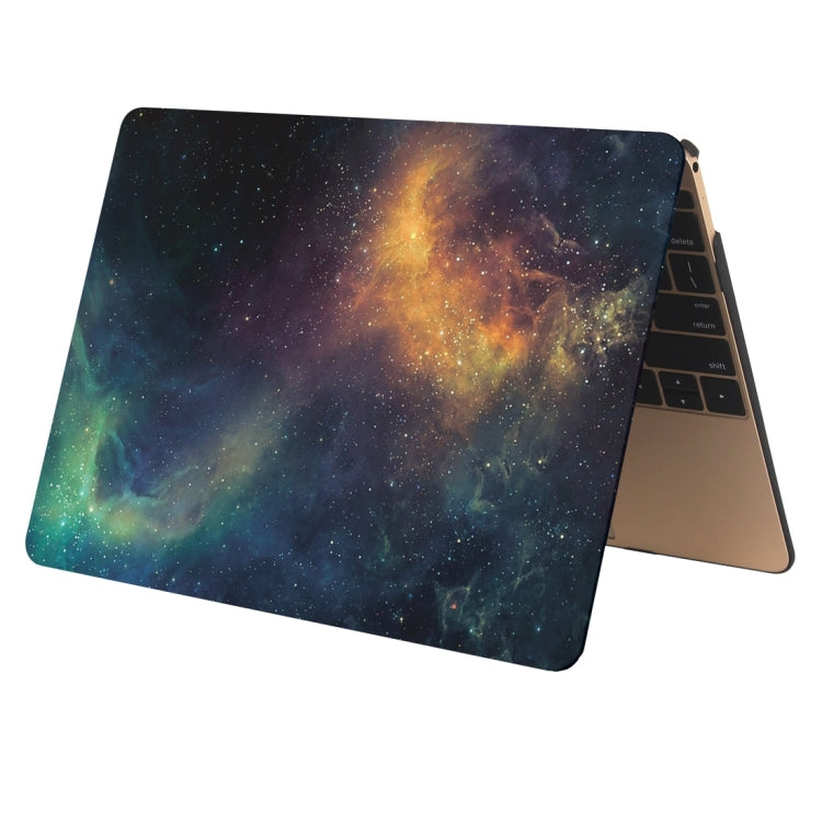 For Macbook Pro Retina 12 inch Starry Sky Patterns Apple Laptop Water Decals PC Protective Case(Green) by buy2fix