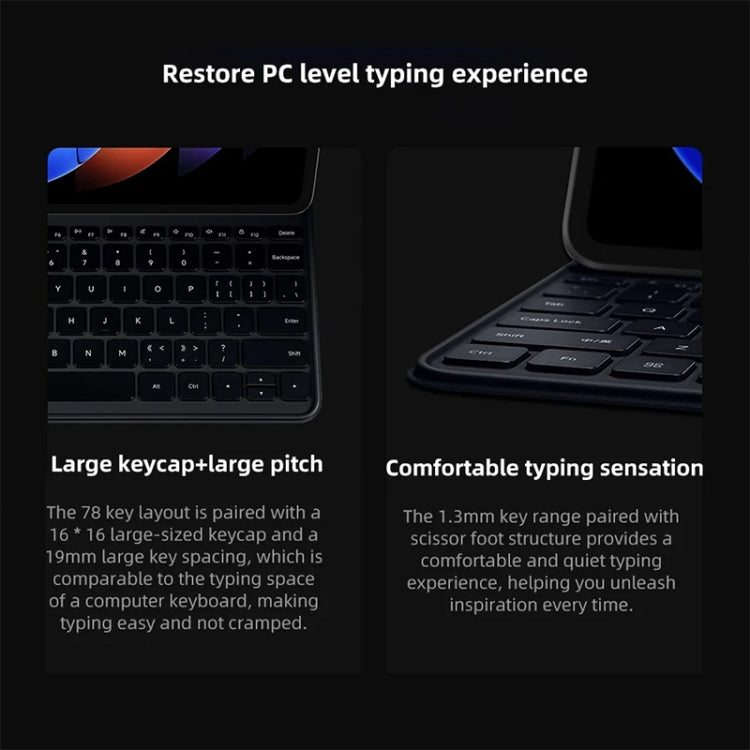 Original For Xiaomi Pad 6S Pro Keyboard Protective Leather Case (Black) - Xiaomi Keyboard by Xiaomi | Online Shopping UK | buy2fix