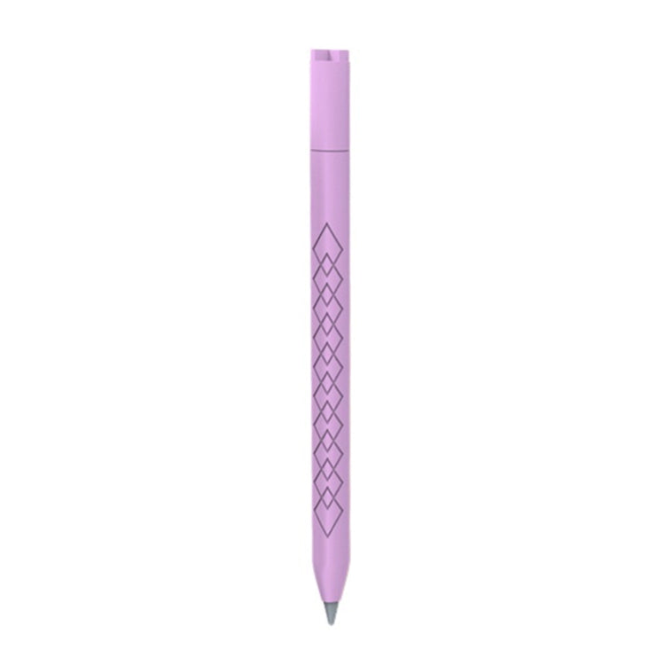 For Apple Pencil (USB-C) Diamond Pattern Silicone Stylus Pen Protective Case (Light Purple) - Pencil Accessories by buy2fix | Online Shopping UK | buy2fix