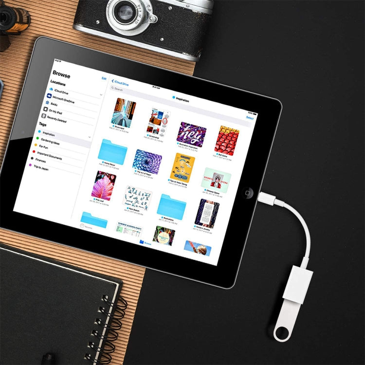 NK102 8 Pin Male to Single USB Female Port Camera Adapter, Support for iOS 13.0 and Above System by buy2fix