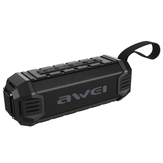 awei Y280 IPX4 Bluetooth Speaker Power Bank with Enhanced Bass, Built-in Mic, Support FM / USB / TF Card / AUX(Black) - Desktop Speaker by awei | Online Shopping UK | buy2fix