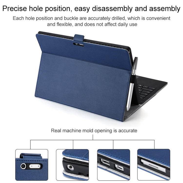 For Microsoft Surface Pro 7 / 7+ Microfiber Lambskin Texture Magnetic Horizontal Flip Leather Case with Pen Slot & Holder (Red) - Others by buy2fix | Online Shopping UK | buy2fix
