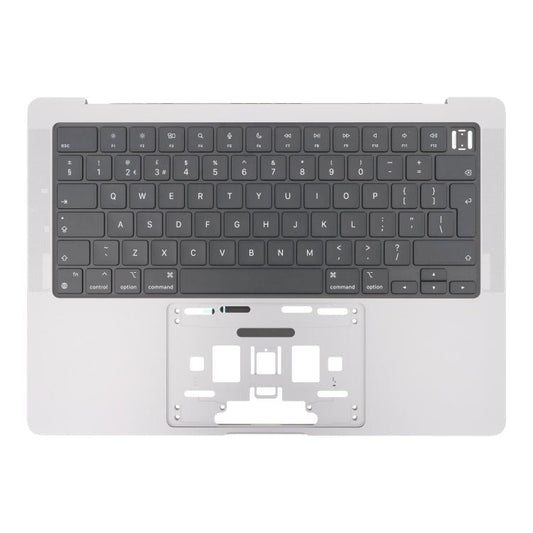 For MacBook Pro 14 inch 2021 A2442 / 2023 A2779 Big Enter Version UK Keyboard with C Shell (Silver) - Keyboard by buy2fix | Online Shopping UK | buy2fix