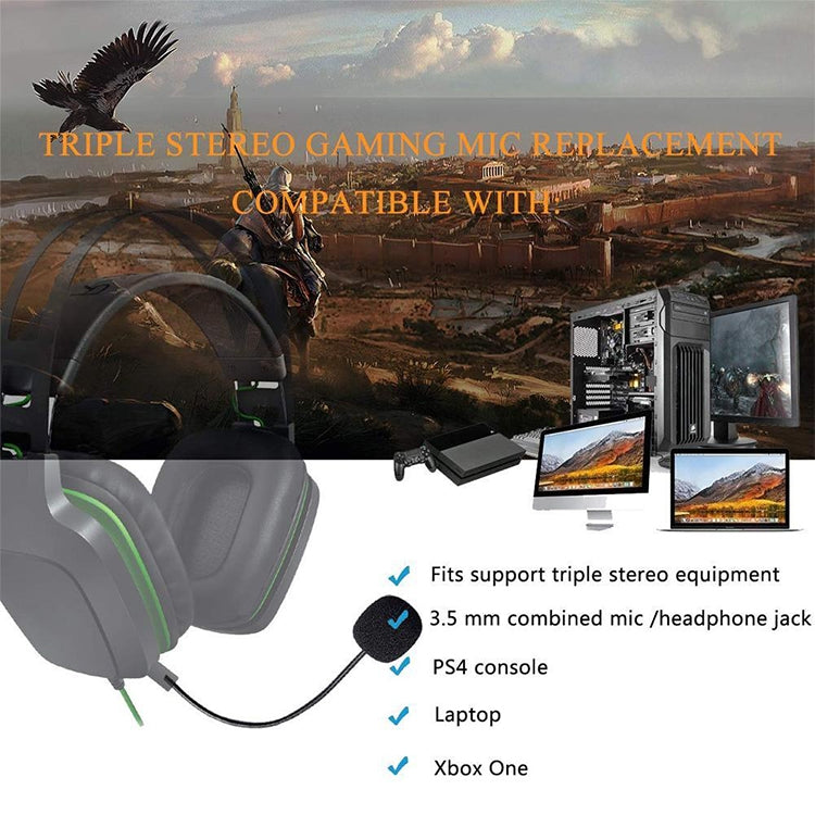 ZJ033MR-03 19cm 4 Level Pin 3.5mm Straight Plug Gaming Headset Sound Card Live Microphone - Microphone by buy2fix | Online Shopping UK | buy2fix