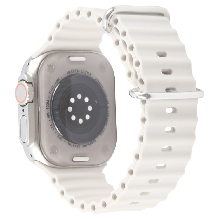 For Apple Watch Ultra 2 49mm Black Screen Non-Working Fake Dummy Display Model (Beige White) - Watch Model by buy2fix | Online Shopping UK | buy2fix