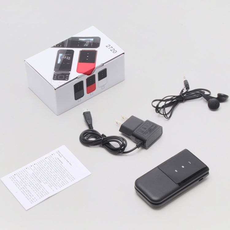 UNIWA F2720 Flip Phone, 1.77 inch, SC6531E, Support Bluetooth, FM, GSM, Dual SIM(Black) by UNIWA