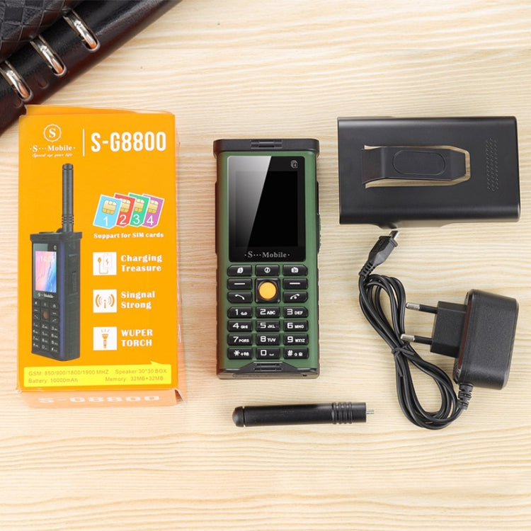 S-G8800 Triple Proofing Elder Phone, Waterproof Shockproof Dustproof, 2400mAh Battery, 2.2 inch, 21 Keys, LED Flashlight, FM, Quad SIM, with Antenna(Blue) - Others by buy2fix | Online Shopping UK | buy2fix