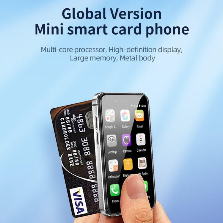 SOYES i14 Mini Smart Card Phone, 2GB+32GB, 3.0 inch Android 8.1 MTK6580 Quad Core 1.3GHz, Network: 3G, Dual SIM, Global Version with Google Play(White) - by SOYES | Online Shopping UK | buy2fix