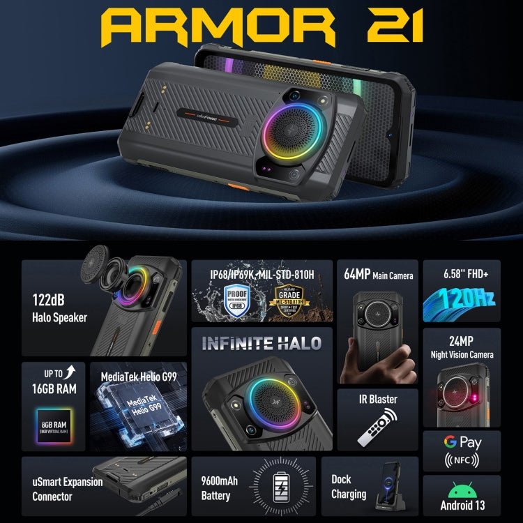 Ulefone Armor 21 Rugged Phone, Night Vision, 8GB+256GB - Ulefone by Ulefone | Online Shopping UK | buy2fix