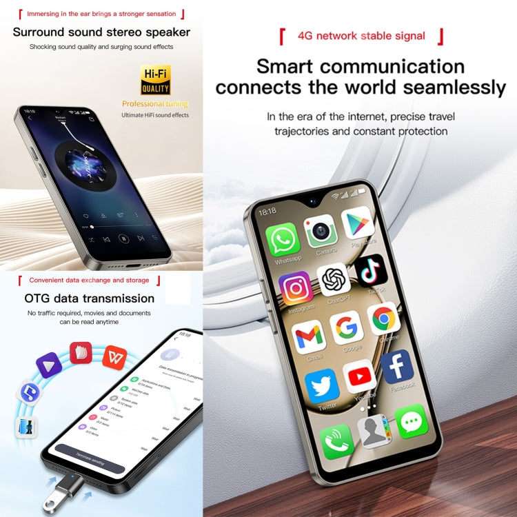 SOYES XS18 Pro Max, 2GB+16GB, Face ID, 4.3 inch Android 8.1 MTK6737A Quad Core, Network: 4G, OTG, Dual SIM (Black) by SOYES