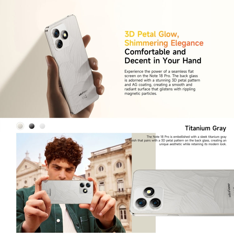 Ulefone Note 18 Pro, 6GB+256GB, Face ID & Side Fingerprint, 6.78 inch Android 14 MediaTek Helio G91 MTK6769 Octa Core, Network: 4G, Dual SIM, OTG, NFC (Lustrous Black) - Ulefone by Ulefone | Online Shopping UK | buy2fix