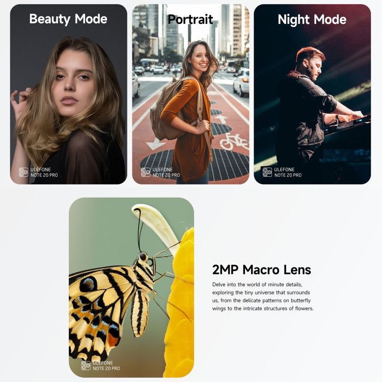 Ulefone Note 20 Pro, 4GB+256GB, Face ID & Side Fingerprint, 6000mAh, 6.75 inch Android 14 Unisoc T606 Octa Core, Network: 4G, Dual SIM, OTG (Satin Black) - Ulefone by Ulefone | Online Shopping UK | buy2fix