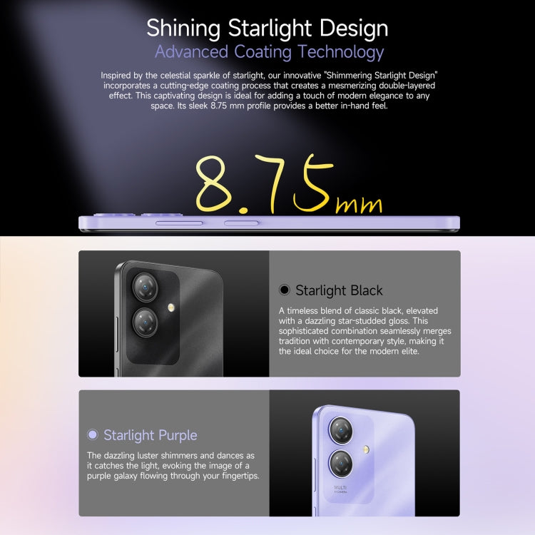 Ulefone Note 21, 4GB+128GB, Face ID & Fingerprint, 6.56 inch Android 14 Unisoc T606 Octa Core, Network: 4G, Dual SIM, OTG (Starlight Black) - Ulefone by Ulefone | Online Shopping UK | buy2fix
