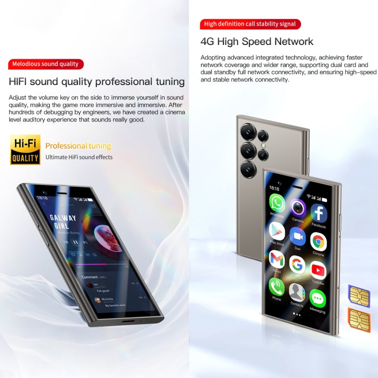 SOYES S24 Pro Max, 2GB+16GB, 3.0 inch Android 10.0 MTK6737M Quad Core, Bluetooth, WiFi, Network: 4G, Dual SIM, Support Google Play Store (Black) by SOYES