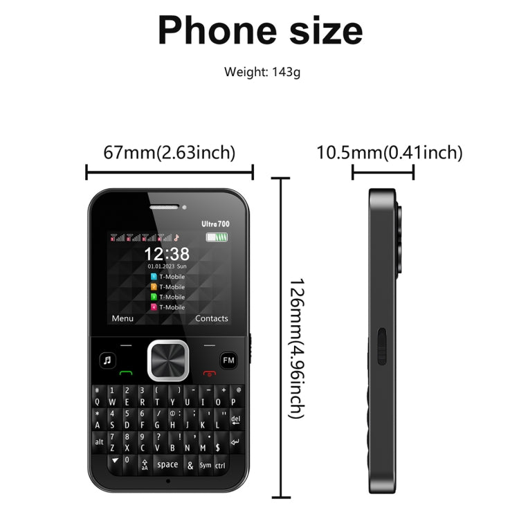 SERVO U700, 2.4 inch, MTK6261D, 58 Full Keyboards, Support Bluetooth, FM, NFC, Quick Dial, Flashlight, GSM, Quad SIM (Green) - SERVO by SERVO | Online Shopping UK | buy2fix