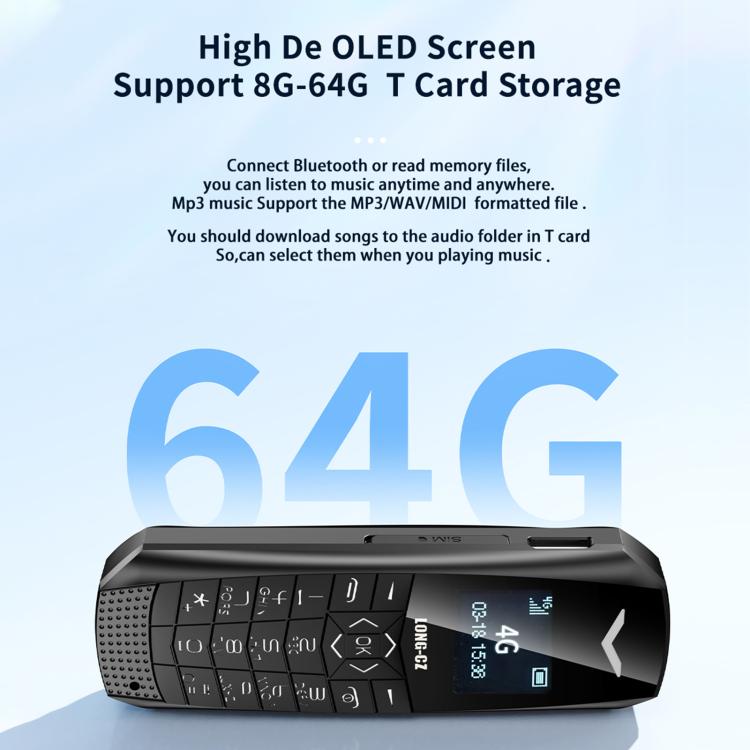 LONG-CZ J60 4G Mini Phone, 1.77 inch Unisoc T107, 21 Keys, Network: 4G, Single SIM (Black) - Others by buy2fix | Online Shopping UK | buy2fix