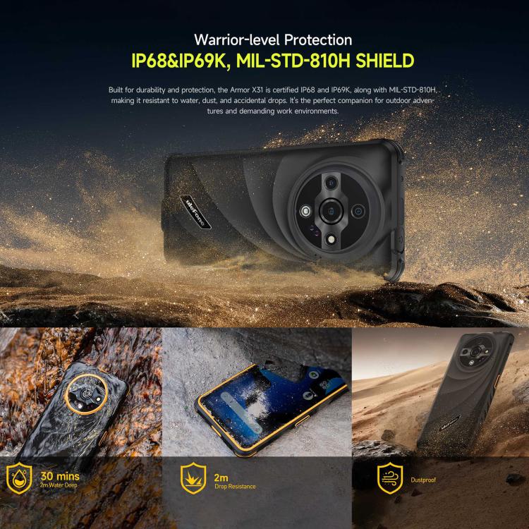 Ulefone Armor X31, 6GB+128GB, Night Vision, IP68/IP69K Rugged Phone, 6.56 inch Android 14 MediaTek Helio G91 Octa Core, Network: 4G, NFC, OTG (Green) - Ulefone by Ulefone | Online Shopping UK | buy2fix