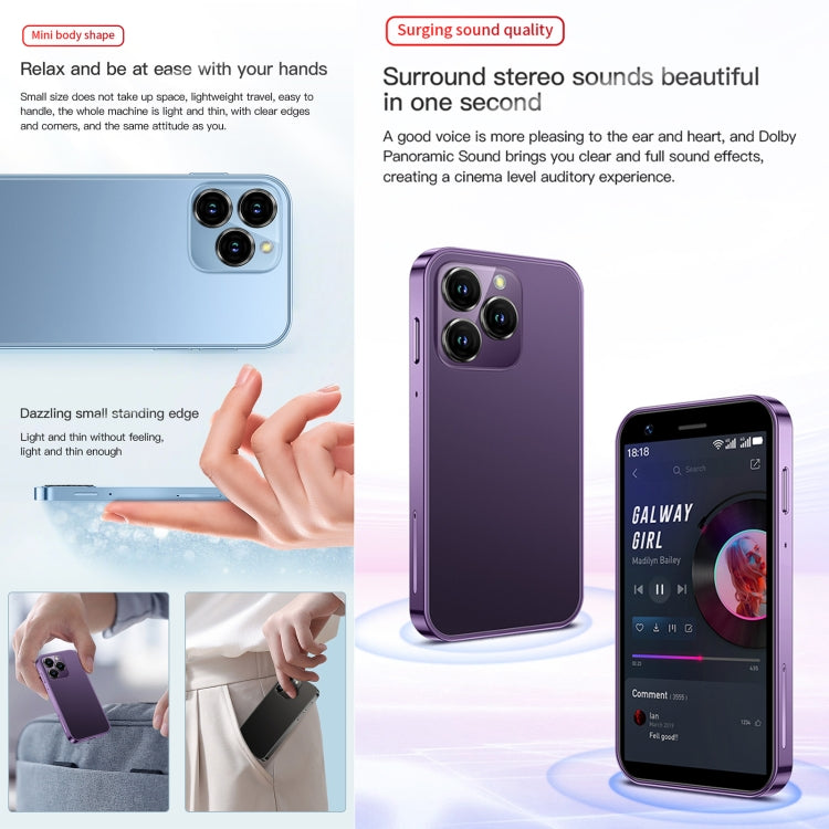 SOYES XS16, 2GB+16GB, 3.0 inch Android 10.0 MTK6737 Quad Core, Bluetooth, WiFi, Network: 4G, Dual SIM, Support Google Play Store (Blue) by SOYES