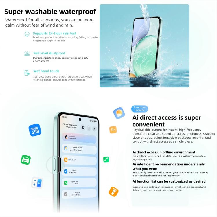 Honor Play10T, 8GB+256GB, Side Fingerprint, 6.8 inch Android 15 Magic OS 9.0 Snapdragon 6s Gen 3 Octa Core, Network: 5G (White) - Honor by HONOR | Online Shopping UK | buy2fix