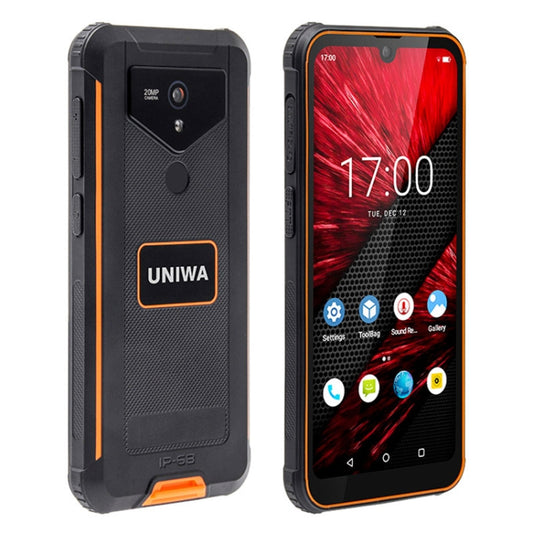 UNIWA F965 Pro Rugged Smart Phone, 6GB+128GB, 6 inch Android 13, MT6762 Octa Core, Network: 4G, NFC, PoC, SOS, AU Plug (Black+Orange) - UNIWA by UNIWA | Online Shopping UK | buy2fix