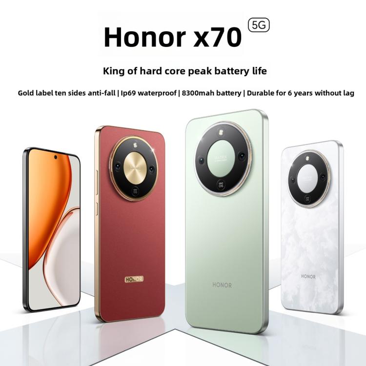 Honor X70, 8GB+128GB, Screen Fingerprint, 6.79 inch MagicOS 9.0 Snapdragon 6 Gen 4 Octa Core, Network: 5G, OTG, NFC, Support Google Play (Black) - Honor by HONOR | Online Shopping UK | buy2fix