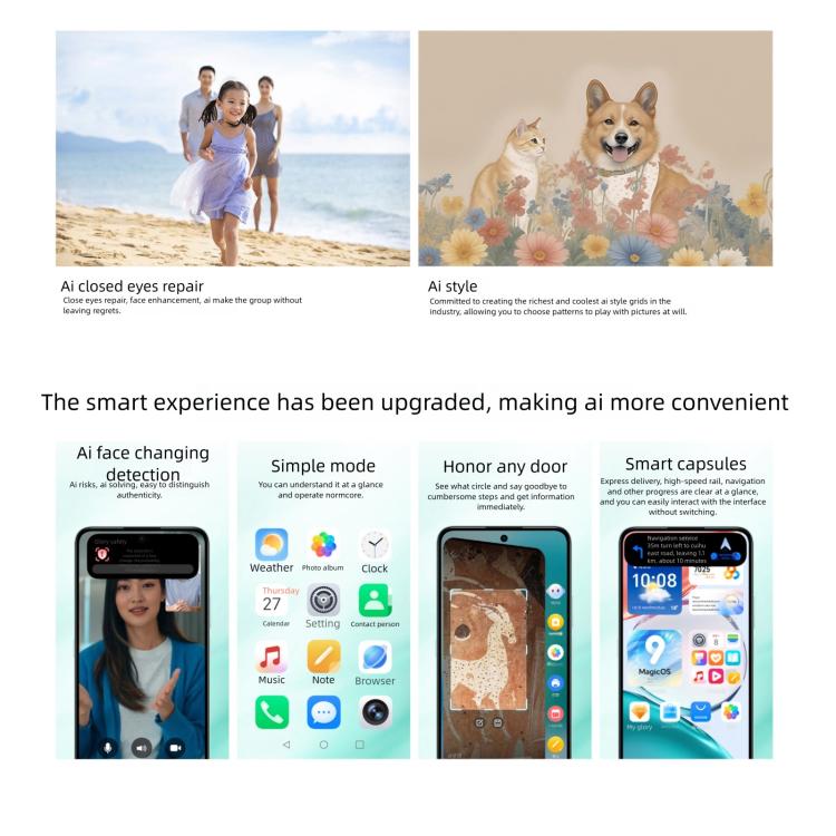 Honor Play 70 Plus, 12GB+256GB, Side Fingerprint, 6.77 inch MagicOS 9.0 Snapdragon 6s Gen 3 Octa Core, Network: 5G, NFC, OTG, Not Support Google Play (Cyan) - Honor by HONOR | Online Shopping UK | buy2fix