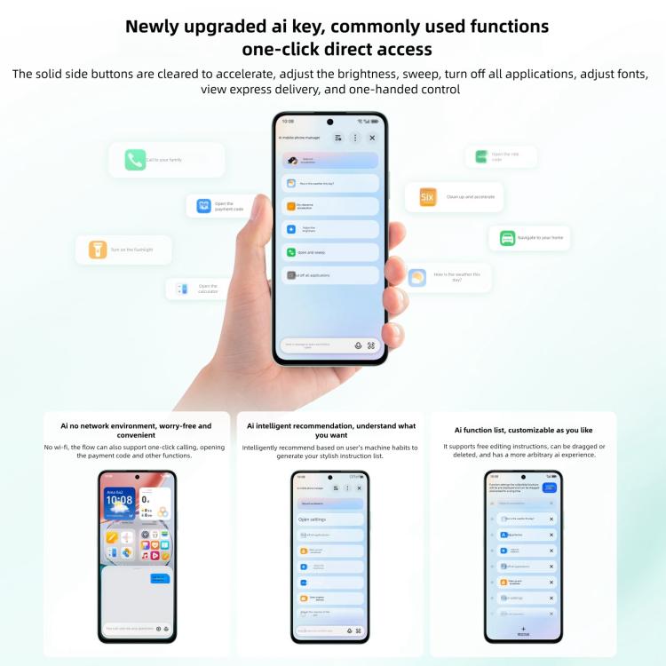 Honor Play 70 Plus, 12GB+256GB, Side Fingerprint, 6.77 inch MagicOS 9.0 Snapdragon 6s Gen 3 Octa Core, Network: 5G, NFC, OTG, Not Support Google Play (White) - Honor by HONOR | Online Shopping UK | buy2fix