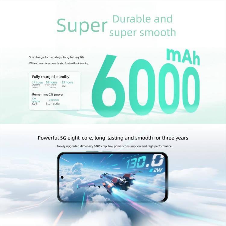 Honor Play10C, 6GB+128GB, Side Fingerprint, 6.61 inch MagicOS 9.0 Android 15 Dimensity 6300 Octa Core, Network: 5G, OTG (White) - Honor by HONOR | Online Shopping UK | buy2fix
